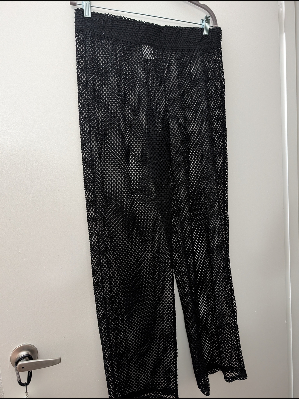 Black Mesh Pants